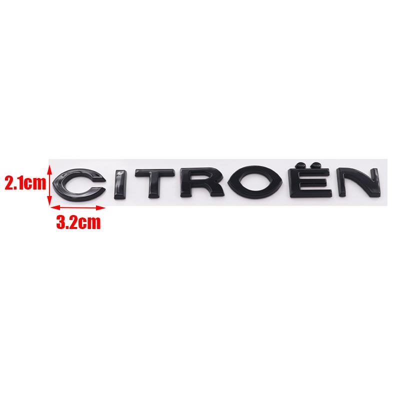 1pcs 3D Citroen ABS Car Rear Letter logo Rear Bumper tail door trunk sticker car rear Emblem sticker styling Accessories