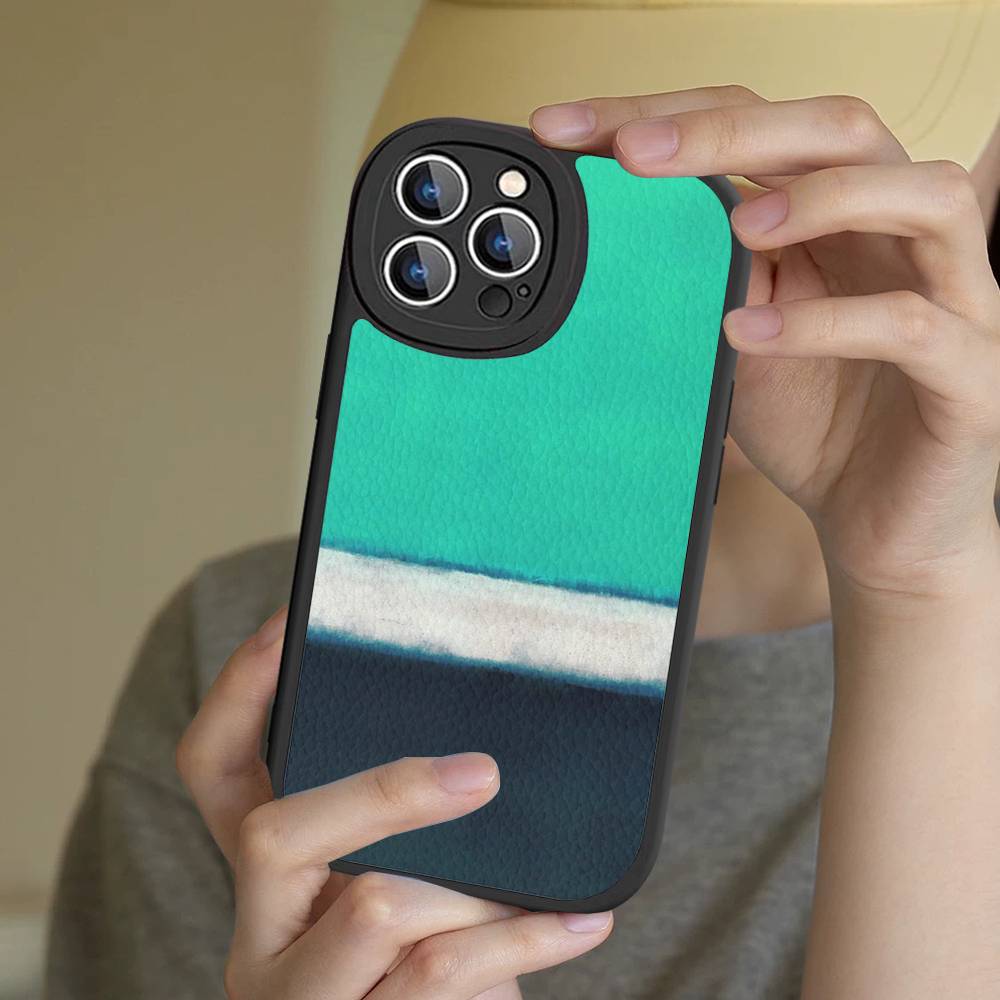 Абстрактное искусство Чехол для телефона M-Mark R-Rothko для iPhone 16 15 14 13 12 11 Pro Max Plus Ударопрочный кожаный чехол