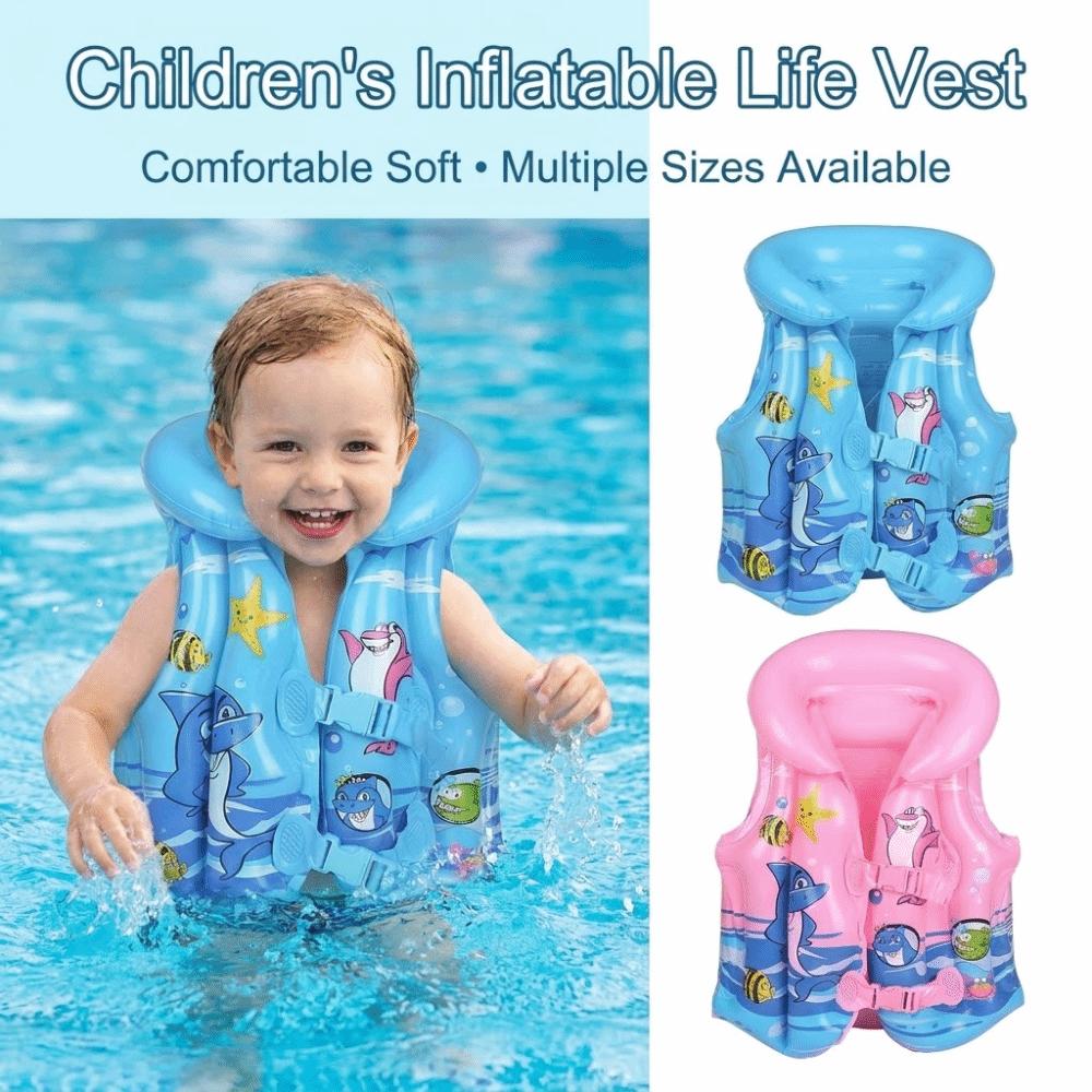 Inflatable Float Vest Independent Airbags Kid Life Jackets Children Safety Vest Water Activities