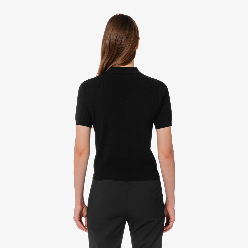 Lacoste Женский гольф-свитер-поло с воротником-стойкой и фестонным краем AF331E-56G031