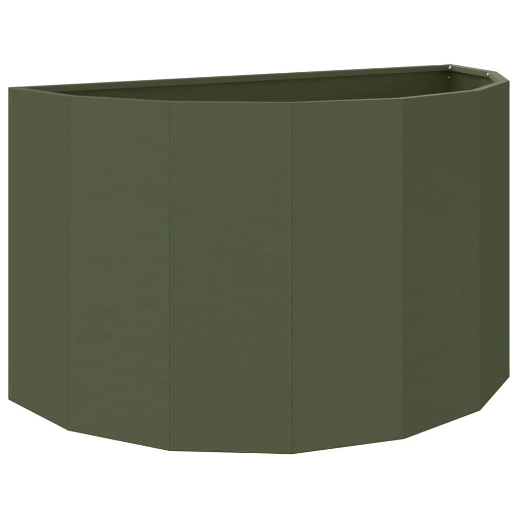 Plant Pot Olive Green 90 x 45 x 50 cm Steel