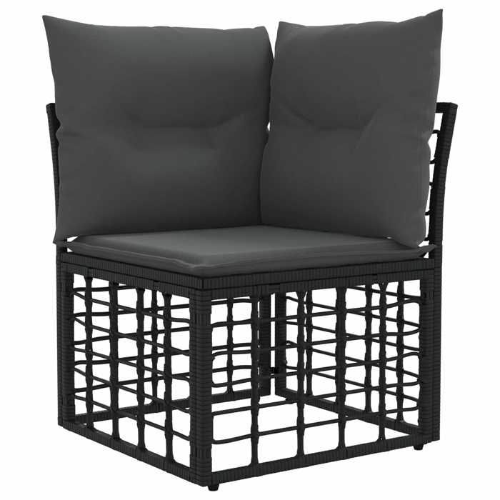 Maison Exclusive - Ensemble de canapés d'extérieur 4 place Noir Polyester