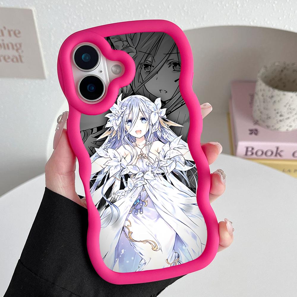 Чехол для мобильного телефона Date a Live Мио Такамия с волнистым краем из ТПУ для iPhone 17 16 15 14 13 12 11 Air Pro Max Plus Цветная крышка