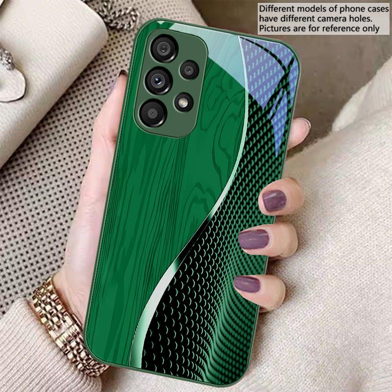 Сетка с текстурой дерева черная Для Samsung S8 S9 S10 20 U ltra S21 Pro S22 Plus S23 FE S24 Ultra 22 S25 Edge S25Ultra Стеклянный Чехол для Телефона