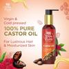 BAJAJ 100% Pure Castor Oil 200ml Natural Cold-Pressed Hair Skin Oil No Silicones Paraben Lead Free
