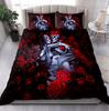 Skull Viking Doona Duvet Cover Bedding Set Bedclothes Single Double Gift