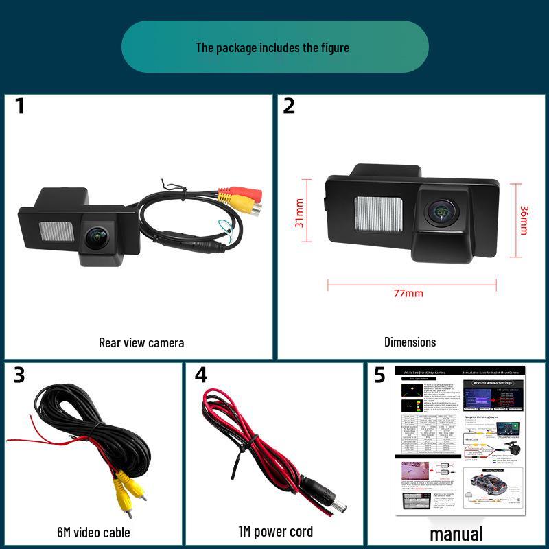 SsangYong Korando AHD1080P Night Vision Car License Plate Rear Camera