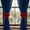 Realistic Rose Curtain Clips Exquisite Curtain Straps Clips Curtain Tape  Dormitory
