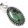 Ruby Fuchsite Lab-Created Handmade 925 Sterling Silver Pendant 2.44" f8J61