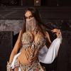 Маска для танца живота, сексуальная, со стразами, цепочка, вуаль, сценическая, для ночного клуба, маска для индийского танца, головной убор в западном стиле, для женщин