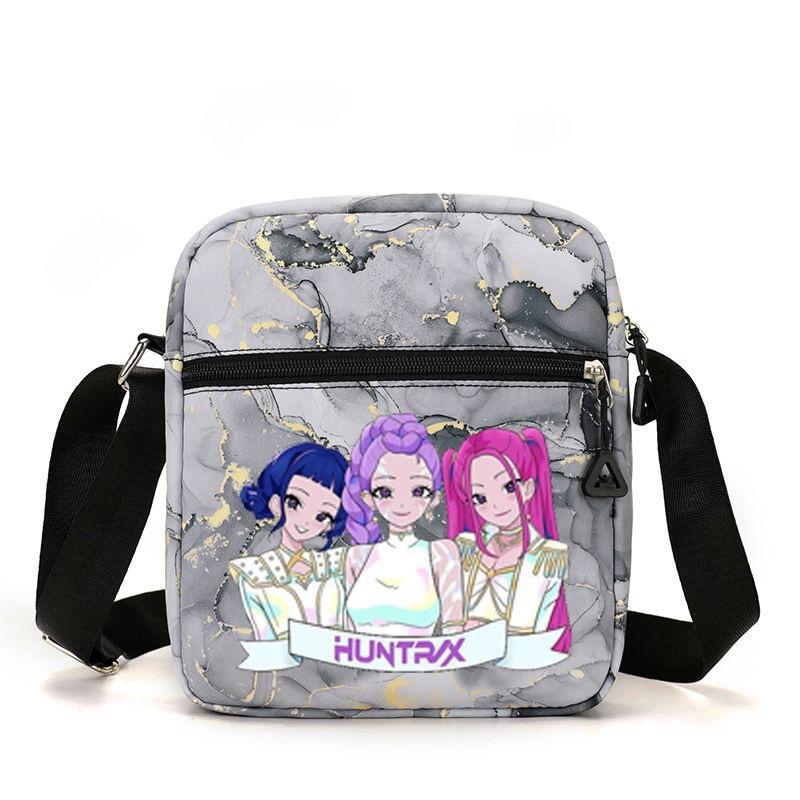 New Korean Kpop Demon Hunter Girl Group Surrounding Printed Shoulder Bag Messenger Bag Student Bag Cute Large Capacity