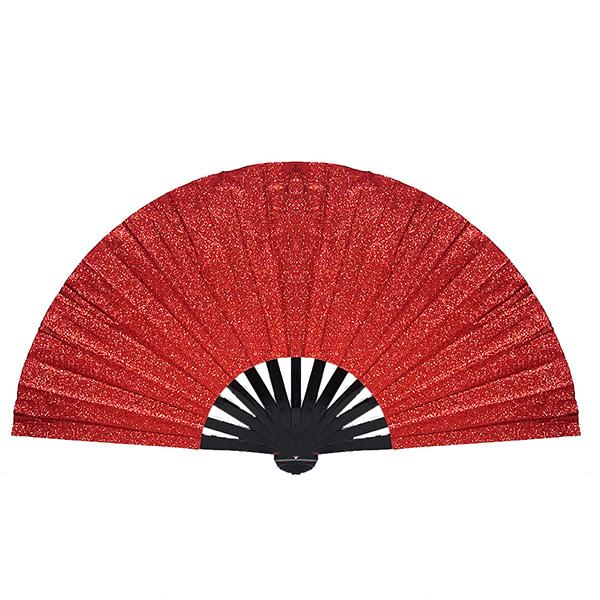 Multi-Color Glitter Kung Fu Fan 33CM Carnival Fan Dance Fan with Bamboo Frame Large Fan