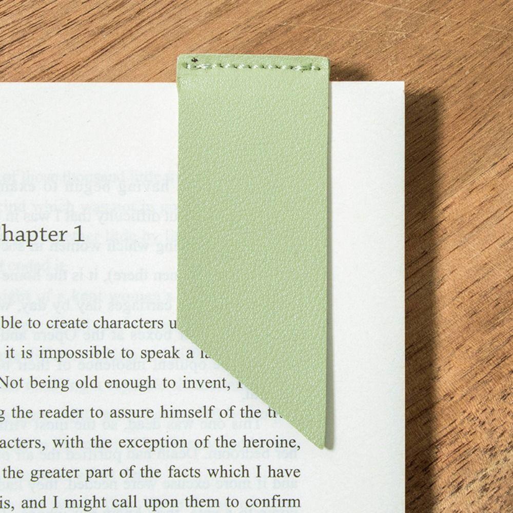 Portable Vintage Leather Bookmark Individual Waterproof Fold Bookmark Multi-purpose Practical PU Leather Label Lover