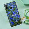 Синие васильки Дельфиниум Для Huawei Nova Y90 Y70 Y60 Y61 Y91 Y72 9 10 SE 12i 12s 11i 5T P60 Pro P20 P30 P40 Lite Чехол