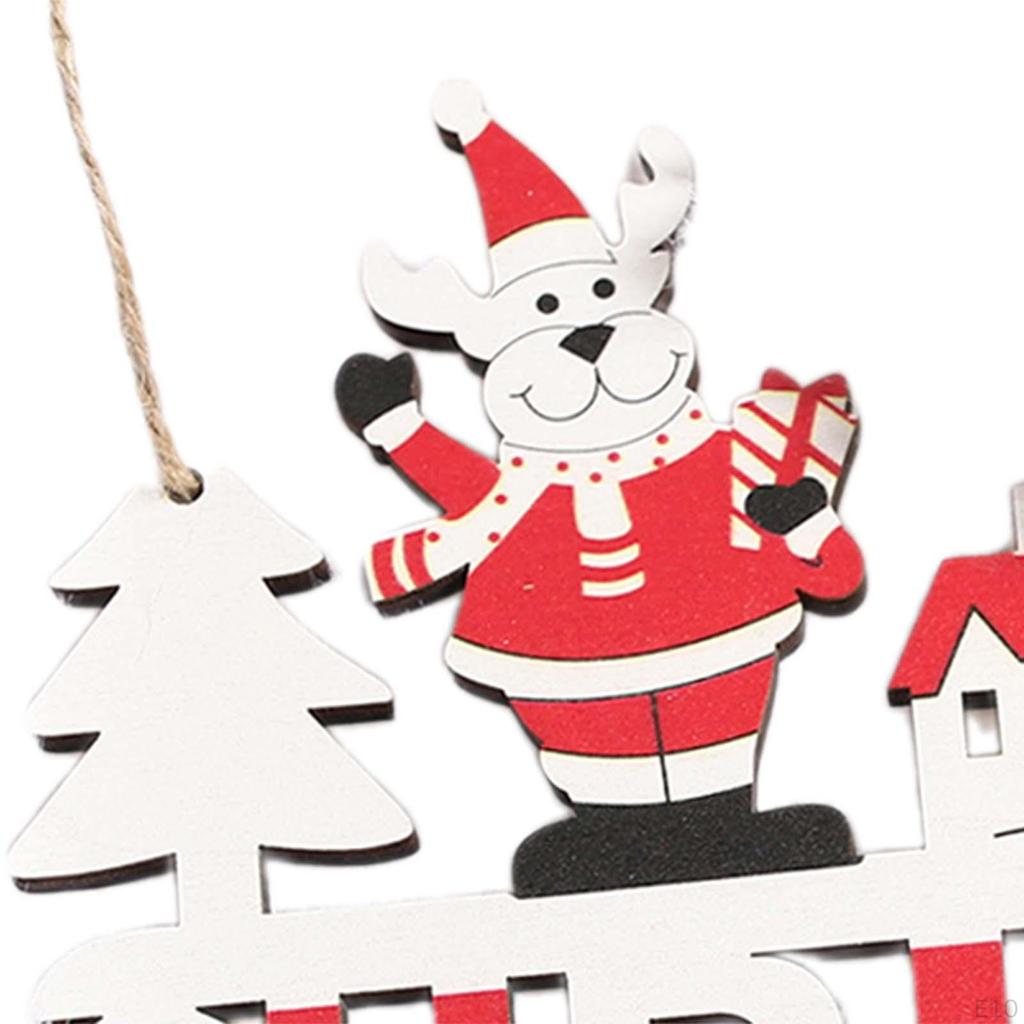 Wooden Christmas Hanging Ornament with Bells, Sign, Door Sign for Porch, Housewarming,