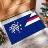 Rangers Football Printed Flannel Area Rug Non Slip Soft Polyester Floor Carpet Indoor Decor Mat for Bedroom Living Room Sofa