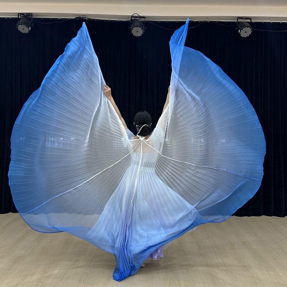 with Telescopic Sticks Belly Dance Accessories Props Butterfly Dance Wings  Dance Performance