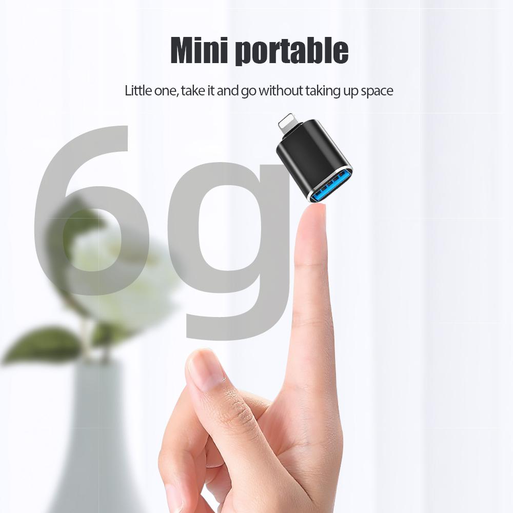 Адаптер OTG USB, подходит для iPhone14 13 12 11 Pro XS Max XR X 8 7 6s Plus, подходит для iPad, конвертер освещения в зарядный адаптер USB 3.0
