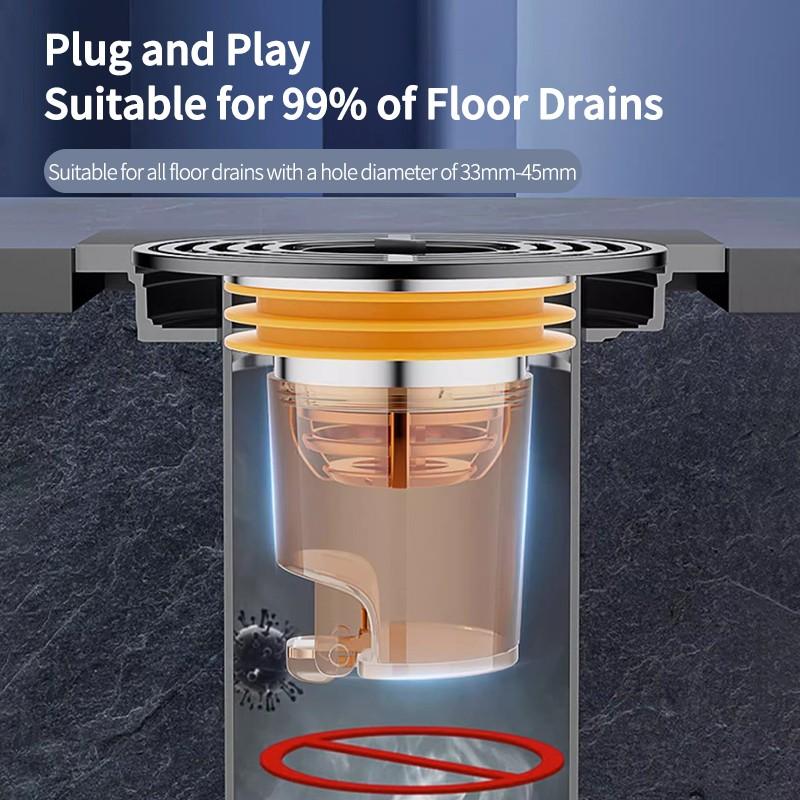 Bath Shower Floor Drain Filter Insect-Proof Closed Lid Anti-Return Drain Core Sewer Odor-Proof Drain Core Drain Core Anti-Odor Artifac