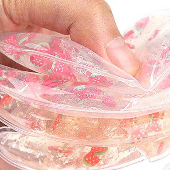 2 шт. Гелевый пакет со льдом для глаз с клубникой, снимающий отечность, темные круги, покраснение, усталость глаз, холодный/горячий компресс, многоразовая охлаждающая маска для области под глазами