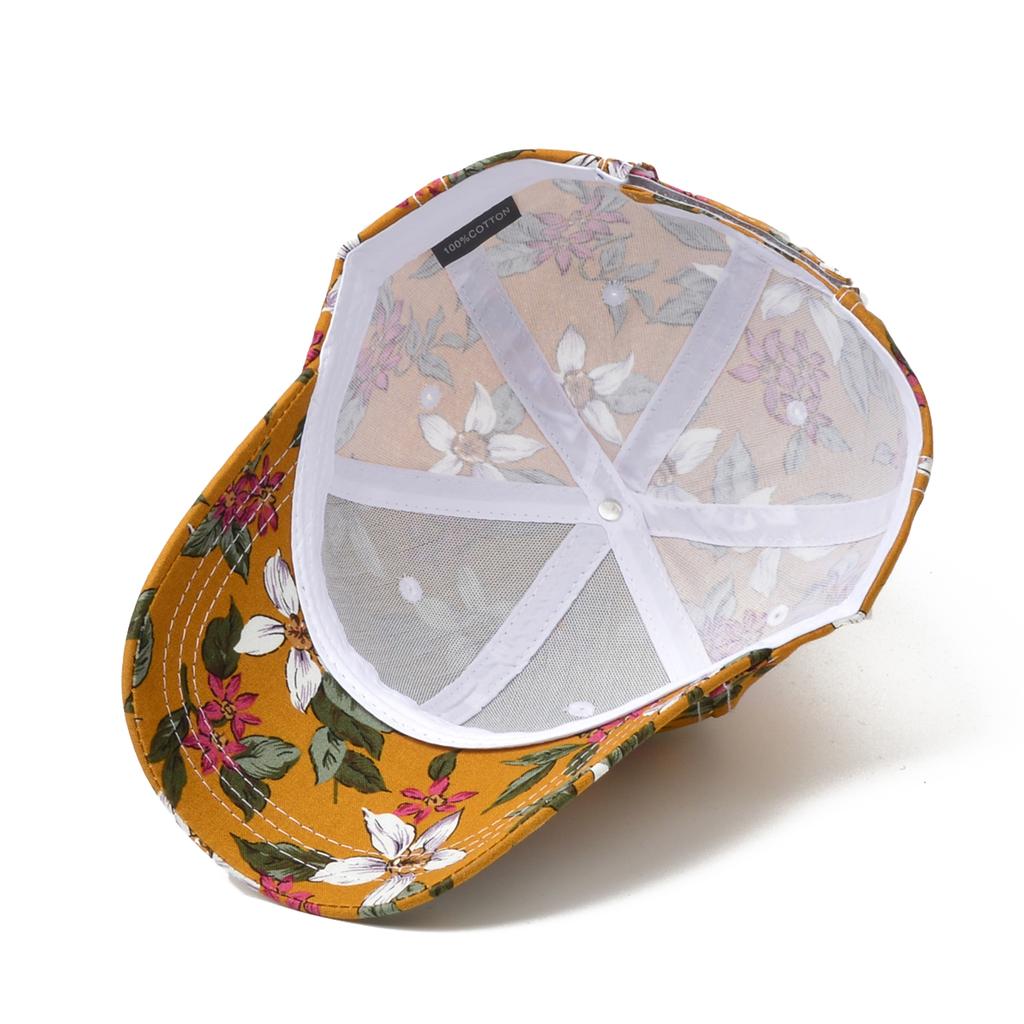 Northwood Women's Summer Sunscreen Flower Baseball Cap Print Hat Hard Top Baseball Cap for Women