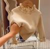 Kids Rib Sweater Girl T-Shirt Long Sleeve Children Turtleneck Knitted Sweater Bottoming Shirt Tops Clothes for Baby