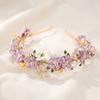 Flower Headband Elegant Alloy Hair Accessory for Women Wedding Party Daily Use