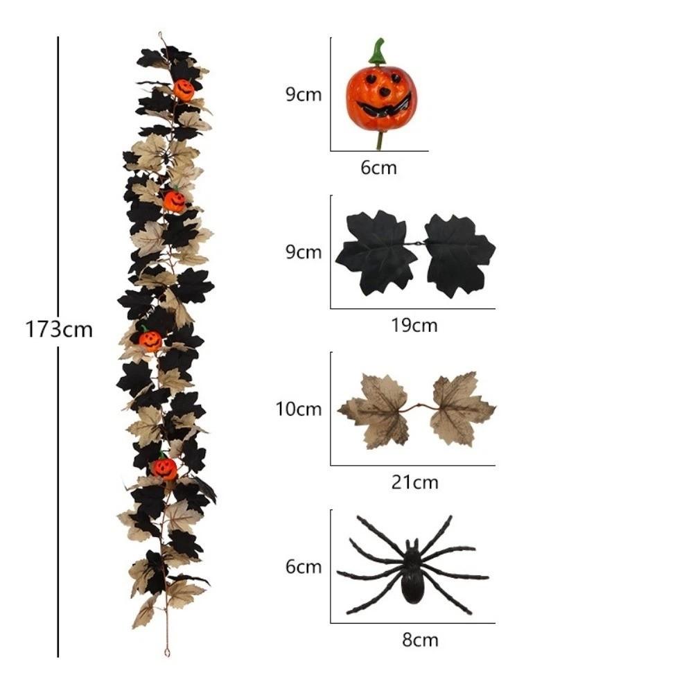 Silk Halloween Leaf Vines Realistic Artificial Hanging Vine Garland Table Decoration