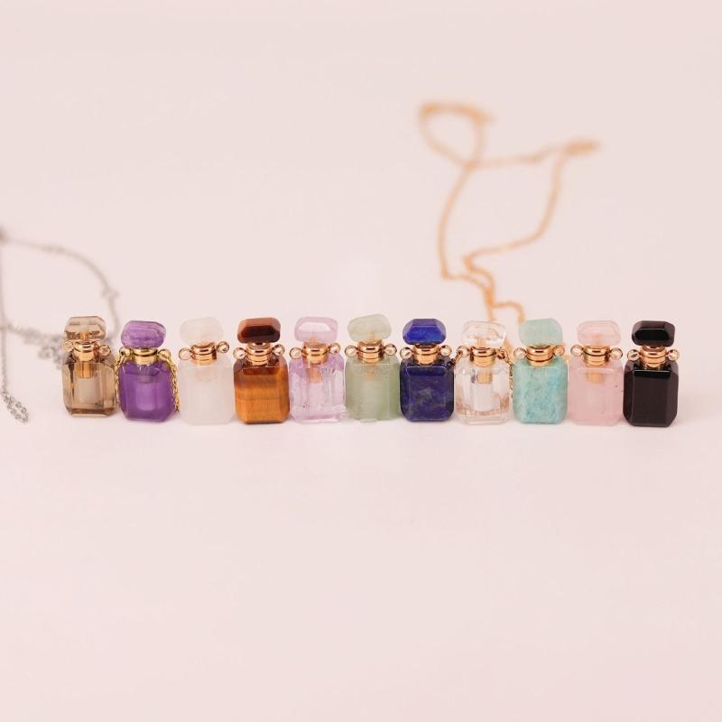 Кулон-флакон для диффузора масла, ожерелье-чокер из нержавеющей стали для женщин, регулируемая длина