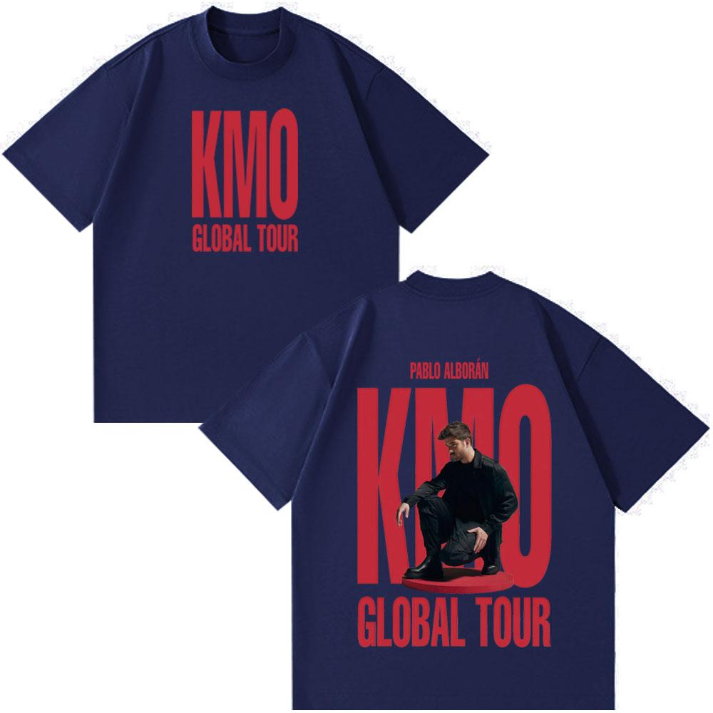 Singer Pablo Alborán Kmo Global Tour 2026 Print T Shirt Men Women Hiphop Tshirts Shortsleeved Loose Aesthetic Trendy T Shirts