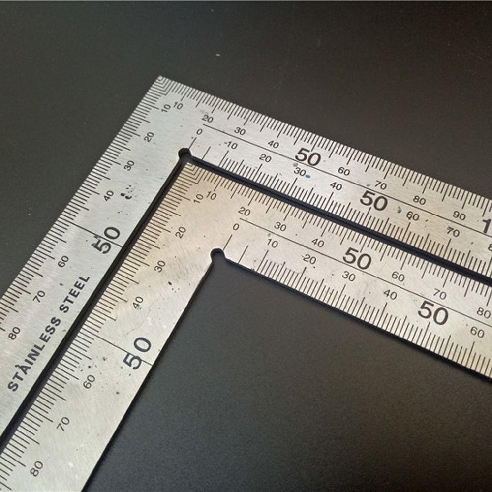 Tool Double Sided School Supplies Metal 90 Degree Ruler L Shape Ruler 90 Angle Ruler Straight Ruler