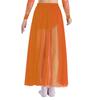 Girls Lyrical Dance Costume Shiny Rhinestones Open Front Flowy Sheer Mesh Skirt Built In Briefs