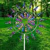 Metal Windmill Garden Spinner Reflective Paint Finish Kinetic Wind Spinners Weather-Resistant Outdoor Windmill Ornaments for Garden Lawn