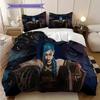 Fantasy Warriors Emblem Bedding (1 * duvet cover + 2 * pillowcase, without core) 2D Flat Duvet cover and pillowcase Soft and comfortable Bedding set