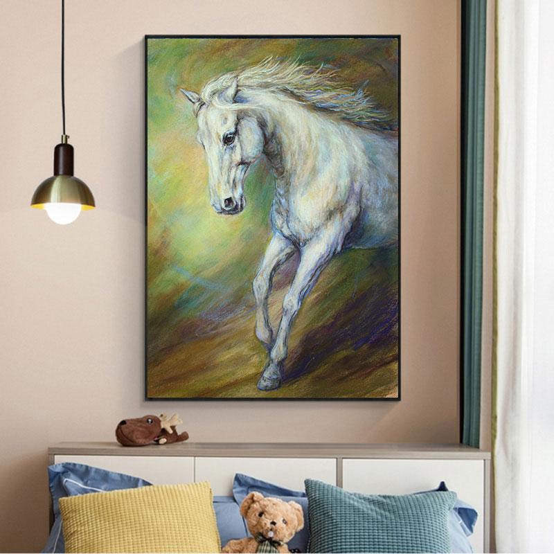 Scandinavian Art, Canvas, Painting, Horse Paintings, Posters and Prints with Animals, Wall Panels for Decorating the Living Room, Wall Art Cuadros