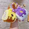 Stuffed Plush Swiss Roll Keychain Cake Appearance Cartoon Plush Keychain Home Decoration