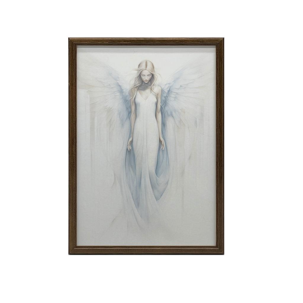 Angelic Blue Glow Poster Angelic Blue Glow Poster, 40X50 Cm, Black Aluminum Frame, 230 Gsm Matte Paper