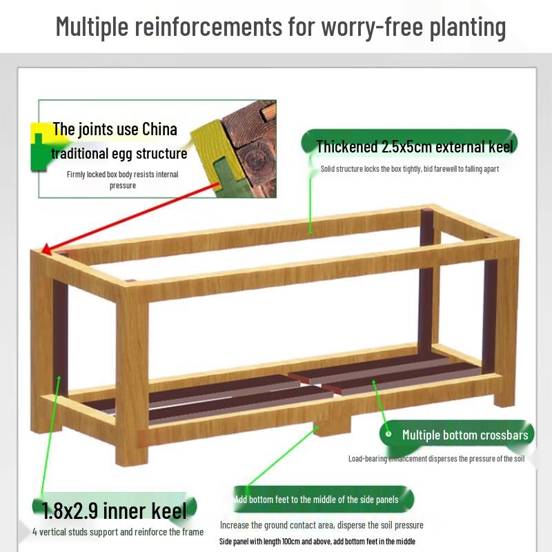 Modular Anti-Corrosion Wood Planter Set