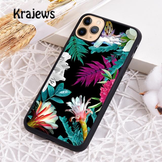 Krajews Tropical Flowers Phone Case Cover For iPhone 17 Air 16 15 14 plus 12 13 pro max coque