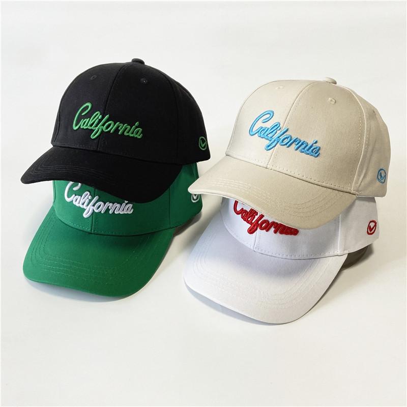 Hard top baseball cap Men's and women's four-season three-dimensional letter embroidered cap Outdoor sports fashion sun hat