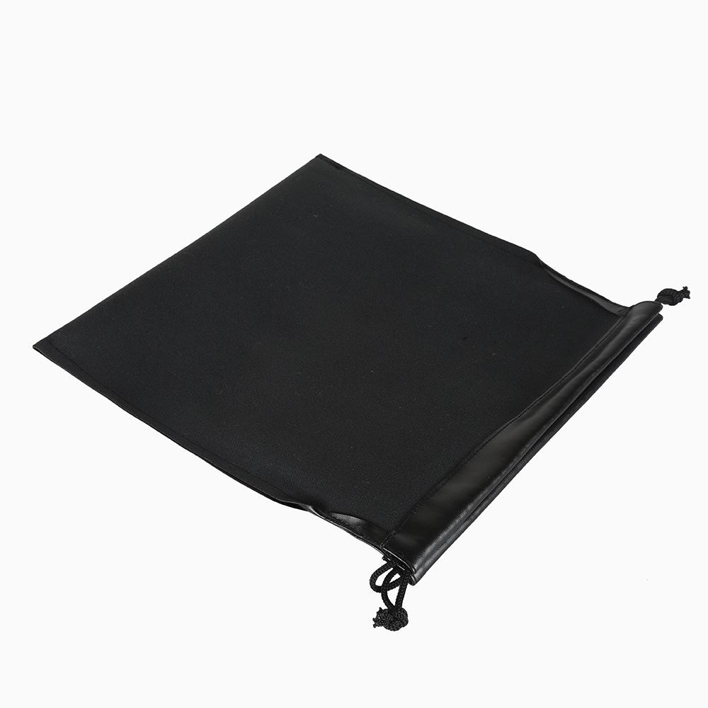 Черная водонепроницаемая сумка из искусственной кожи для телефона и аксессуаров с затягивающимся шнурком