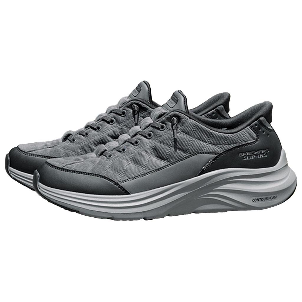 Skechers Контурная пена Удобные Универсальные Увеличивающие рост Упругие Низкие Повседневные Кроссовки Мужские Серый 232618-CCBK
