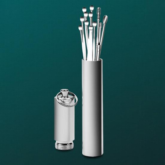 Ухочистка Набор для удаления ушной серы Ушная кюретка Очиститель 360-градусный спиральный дизайн Очиститель слухового прохода Инструмент для чистки ушей Набор