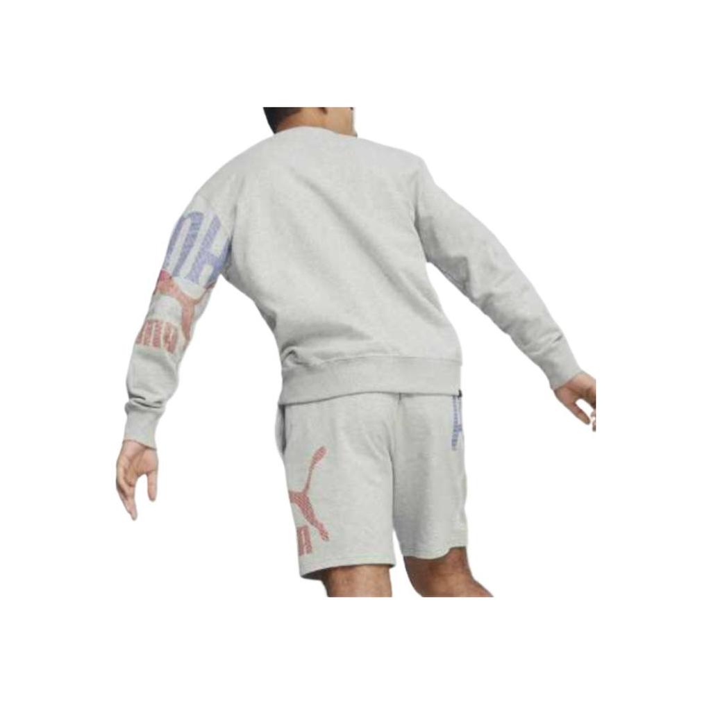 Puma Comfortable Breathable Skin-Friendly Soft Long Sleeve Sweatshirt Men Sweatshirt Gray 620426-04