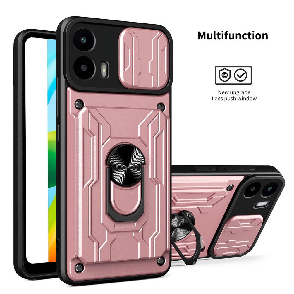 Чехол-книжка с карманом для карт и защитой камеры для Moto G35 G15 G73 E13 G72 G53 G23 G13 G32 G22 G60 G30 G10 Бронированный гибридный чехол с кольцом