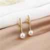 New Long Tassel Earrings, Rhinestone Butterfly Flower Pearl Stud Earrings, S925 Silver Post Slimming Dangle Earrings for Women