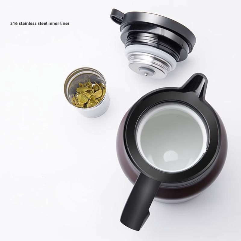 Заварочный чайник для тушения объемом 800 мл с интеллектуальным дисплеем температуры, керамический вкладыш, заварочный чайник, вода заливается нажатием