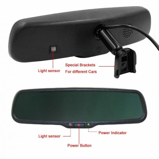 Lastbus Car Rear View 4.3" LCD OEM Mirror Monitor with Backup Camera Parking Reverse Kit