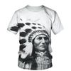 Новые футболки с 3D принтом индейцев и графикой, летняя модная индивидуальная винтажная футболка, Мужская футболка с интересным рисунком персонажей, топ