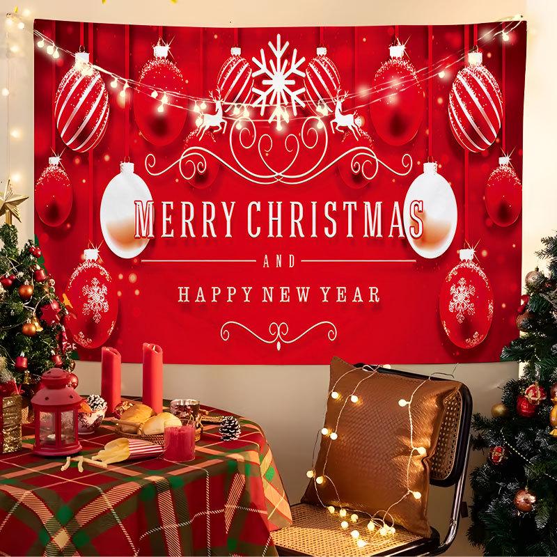 European Christmas Festival Hanging Cloth - Fresh Party Background Decor